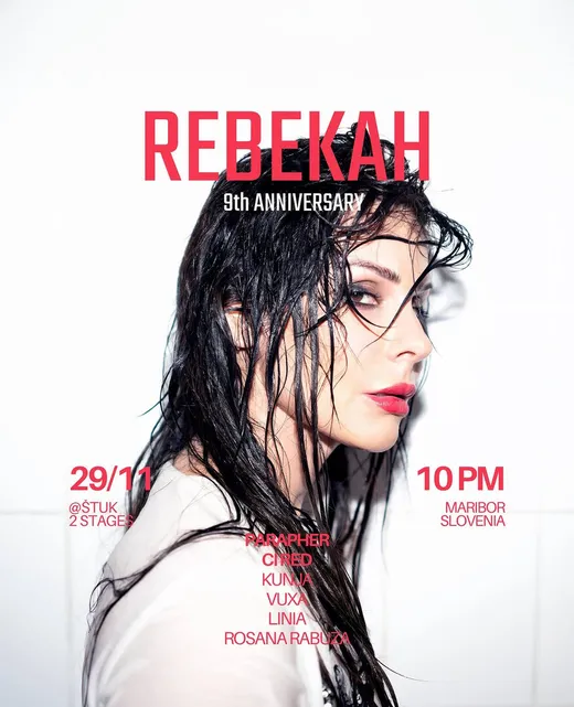 HUSHHUSH — Rebekah — 9th Anniversary, 29. 11., Štuk Maribor