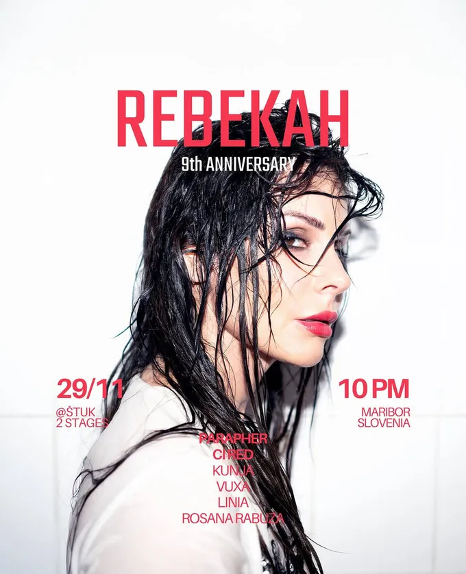 HUSHHUSH — Rebekah — 9th Anniversary, 29. 11., Štuk Maribor