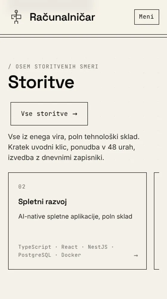 Primer spletne strani — Računalničar